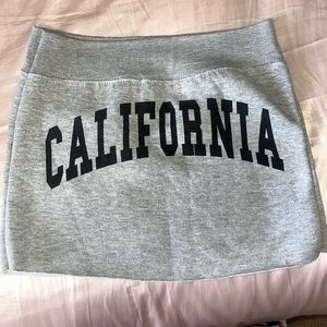 pretty little thing grey mini skirt